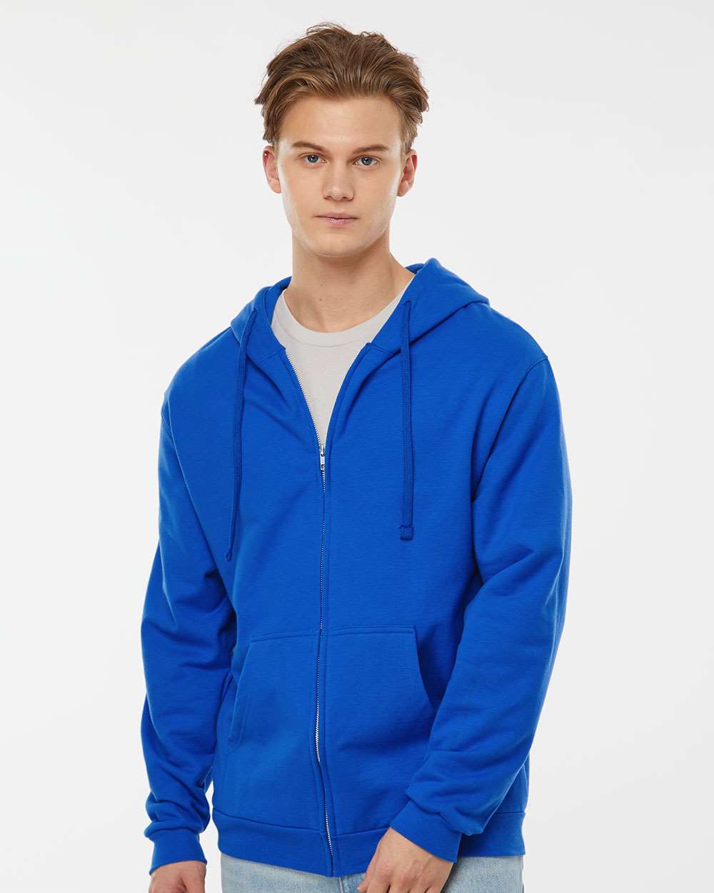 Tultex 331 Unisex Full-Zip Hooded Sweatshirt - Royal
