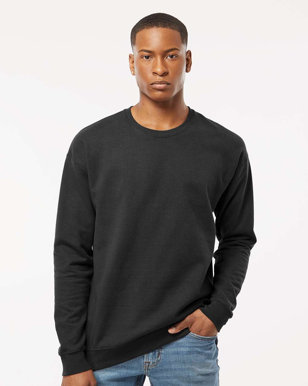 Tultex 340 Unisex Fleece Crewneck Sweatshirt - Black
