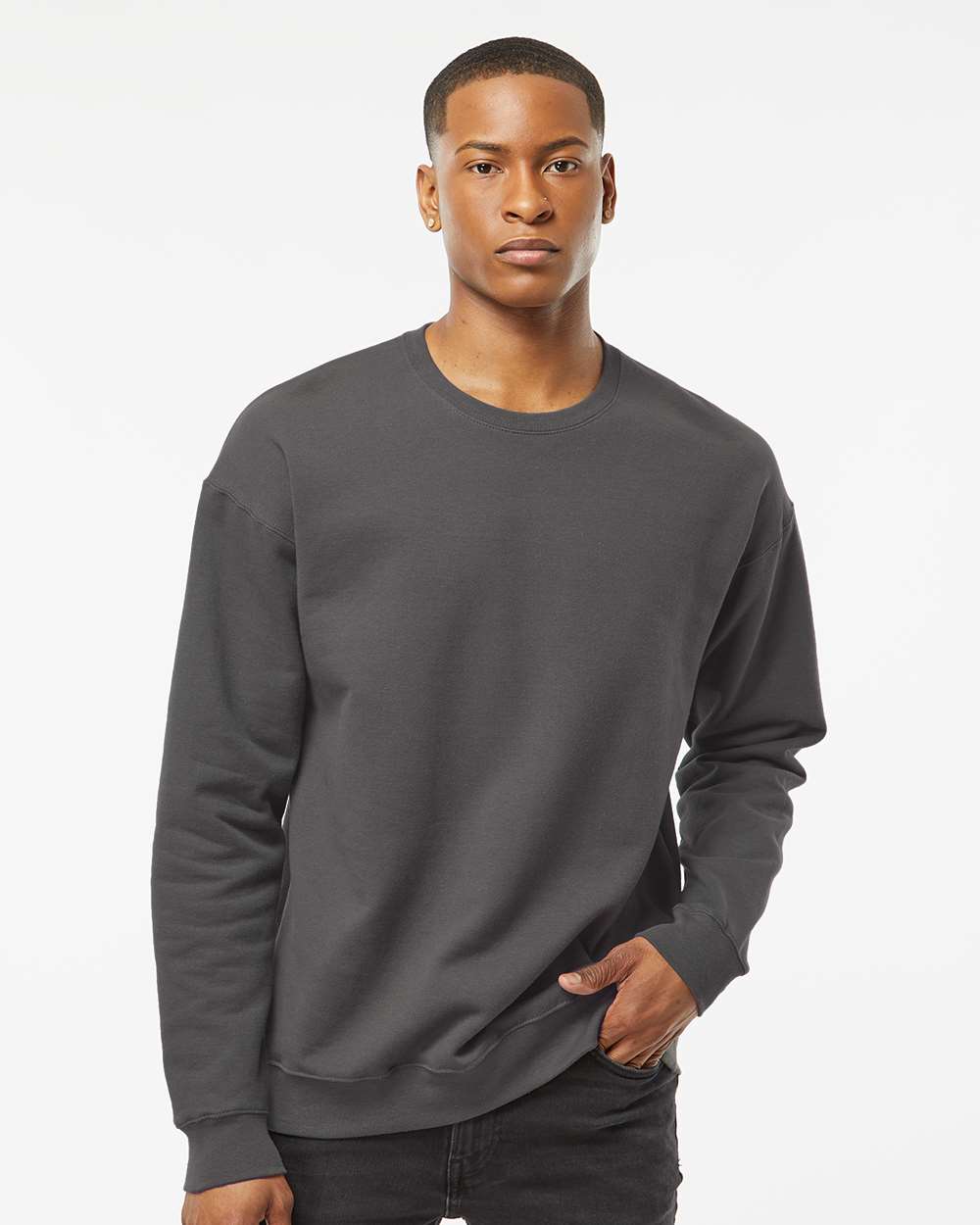 Tultex 340 Unisex Fleece Crewneck Sweatshirt - Charcoal