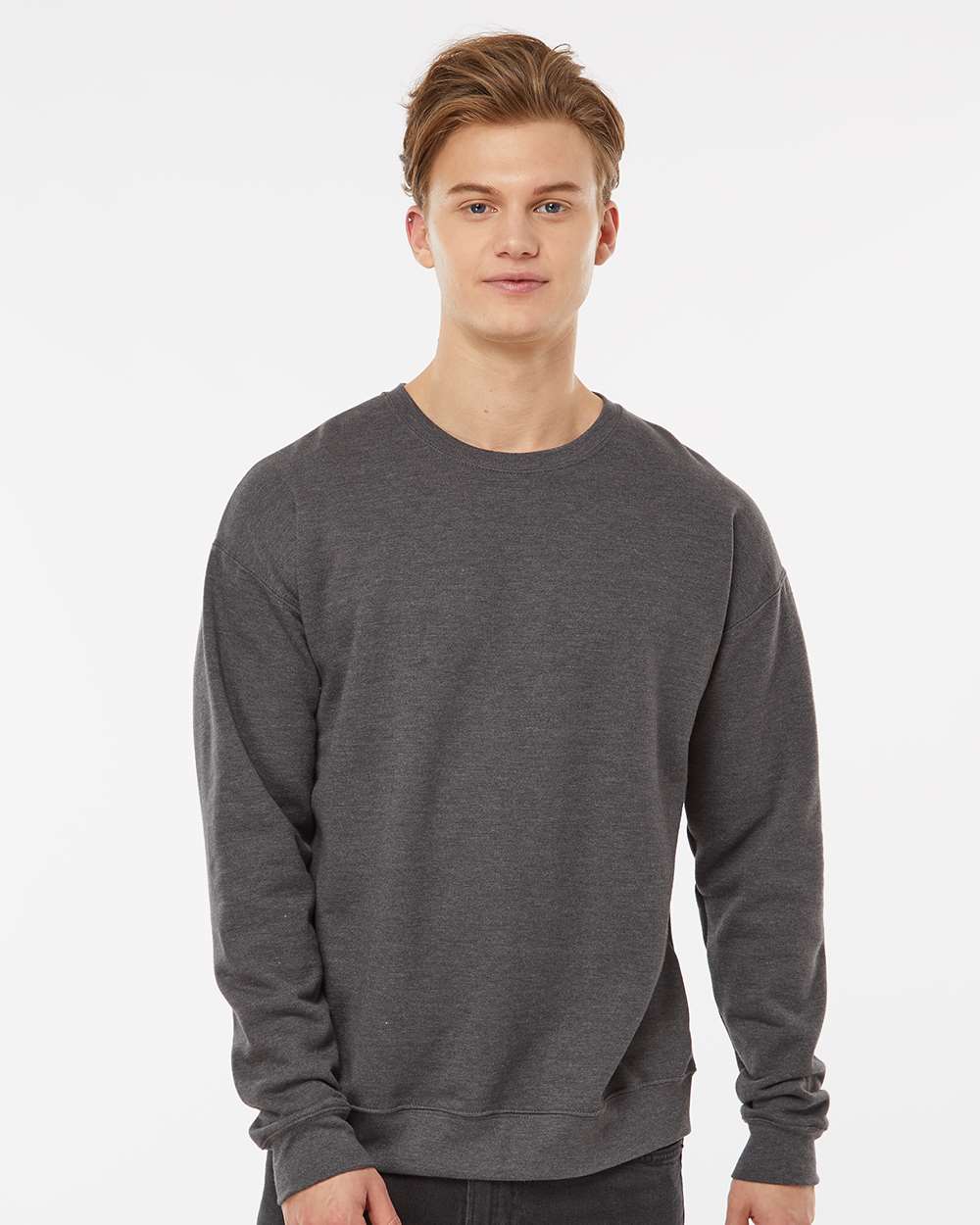Tultex 340 Unisex Fleece Crewneck Sweatshirt - Heather Charcoal
