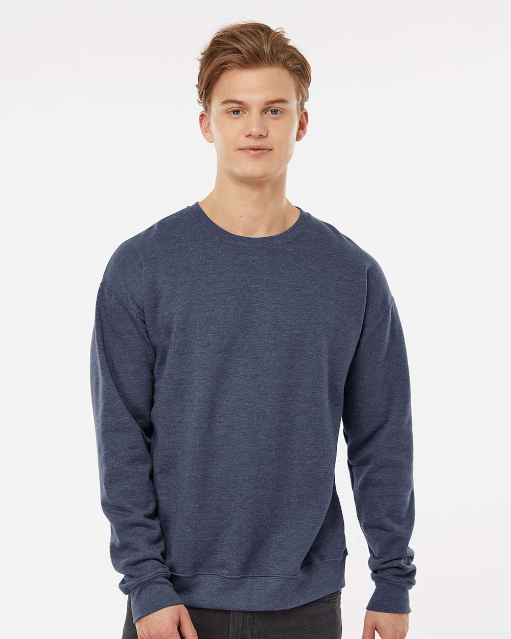 Tultex 340 Unisex Fleece Crewneck Sweatshirt - Heather Denim