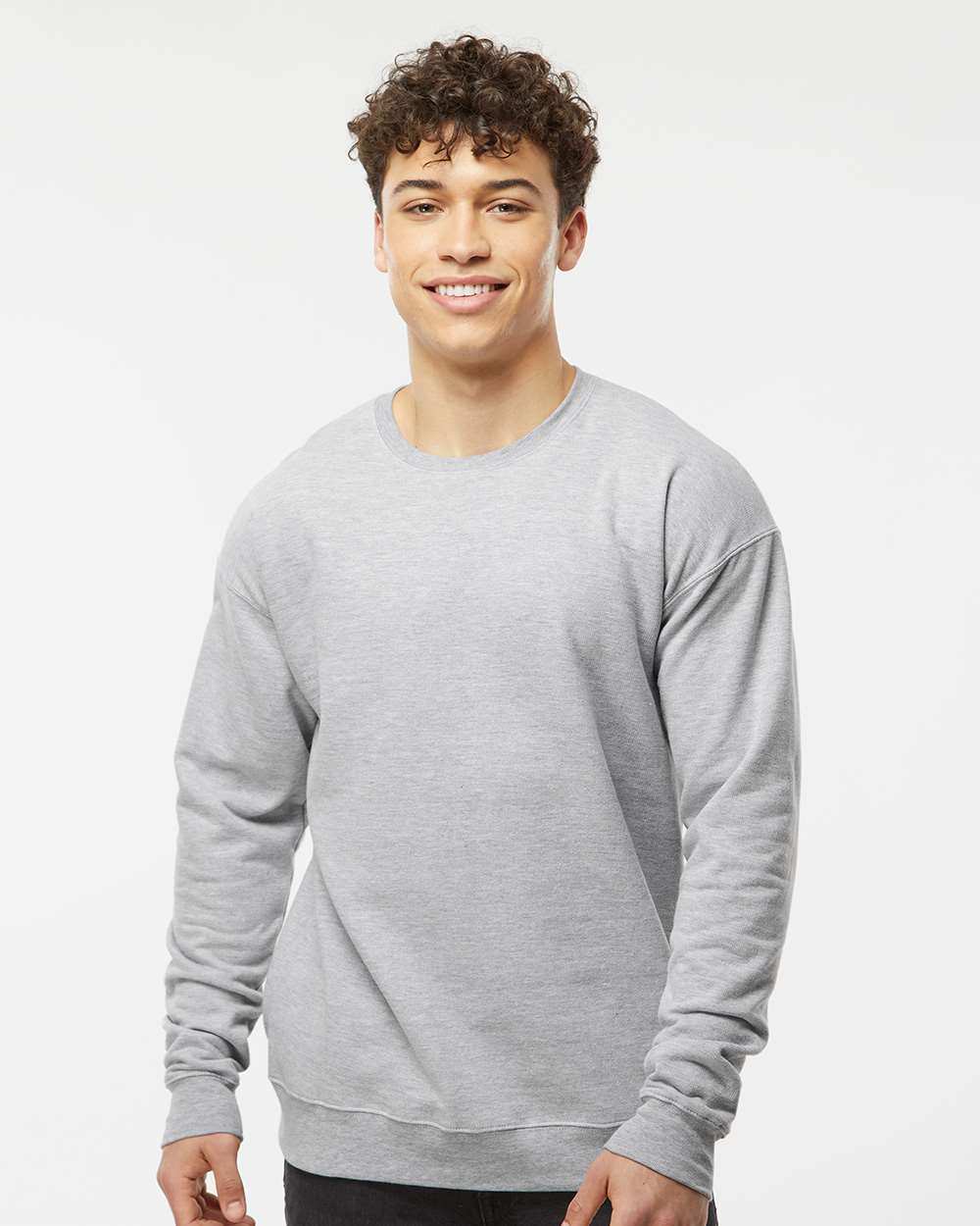 Tultex 340 Unisex Fleece Crewneck Sweatshirt - Heather Grey