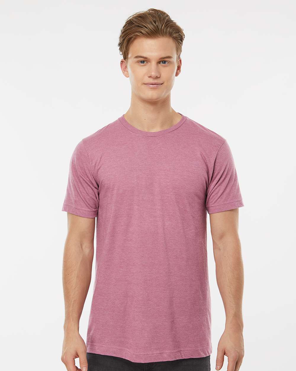 Unisex Fine Jersey T-Shirt - 202 - Heather Cassis