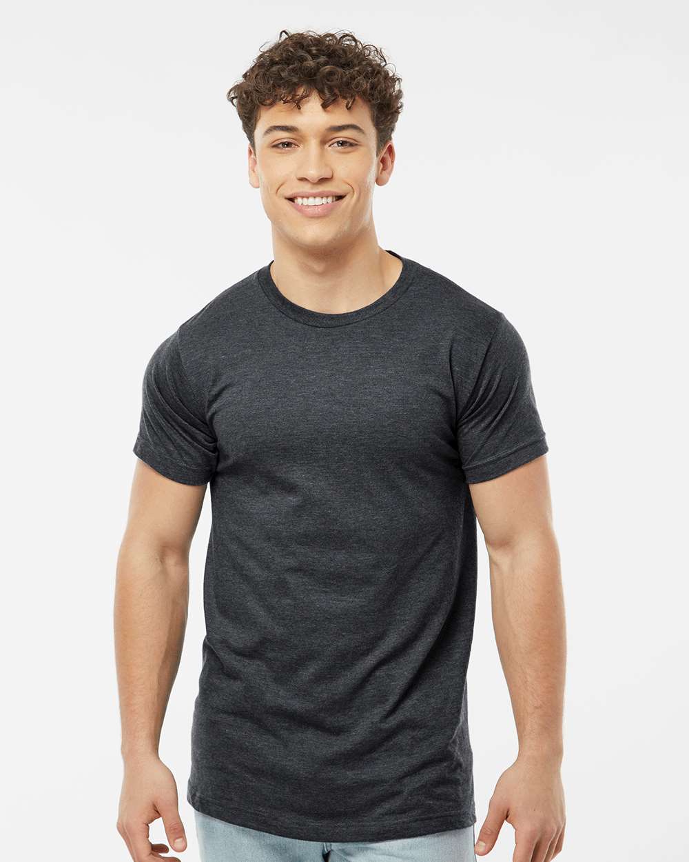 Unisex Fine Jersey T-Shirt - 202 - Heather Graphite
