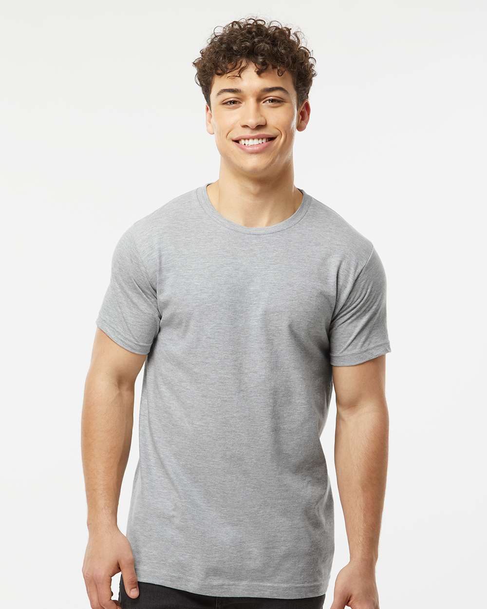 Unisex Fine Jersey T-Shirt - 202 - Heather Grey