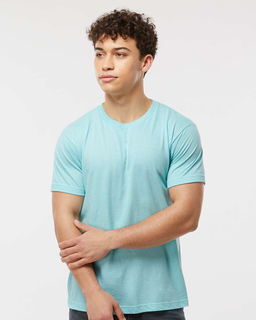 Unisex Fine Jersey T-Shirt - 202 - Heather Purist Blue