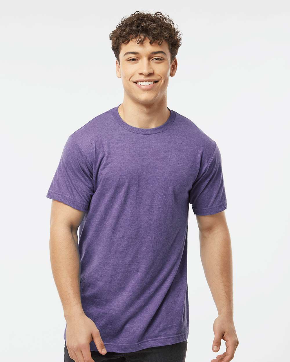 Unisex Fine Jersey T-Shirt - 202 - Heather Purple
