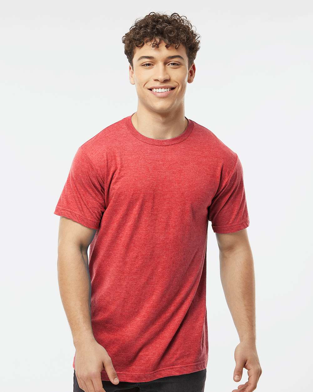 Unisex Fine Jersey T-Shirt - 202 - Heather Red