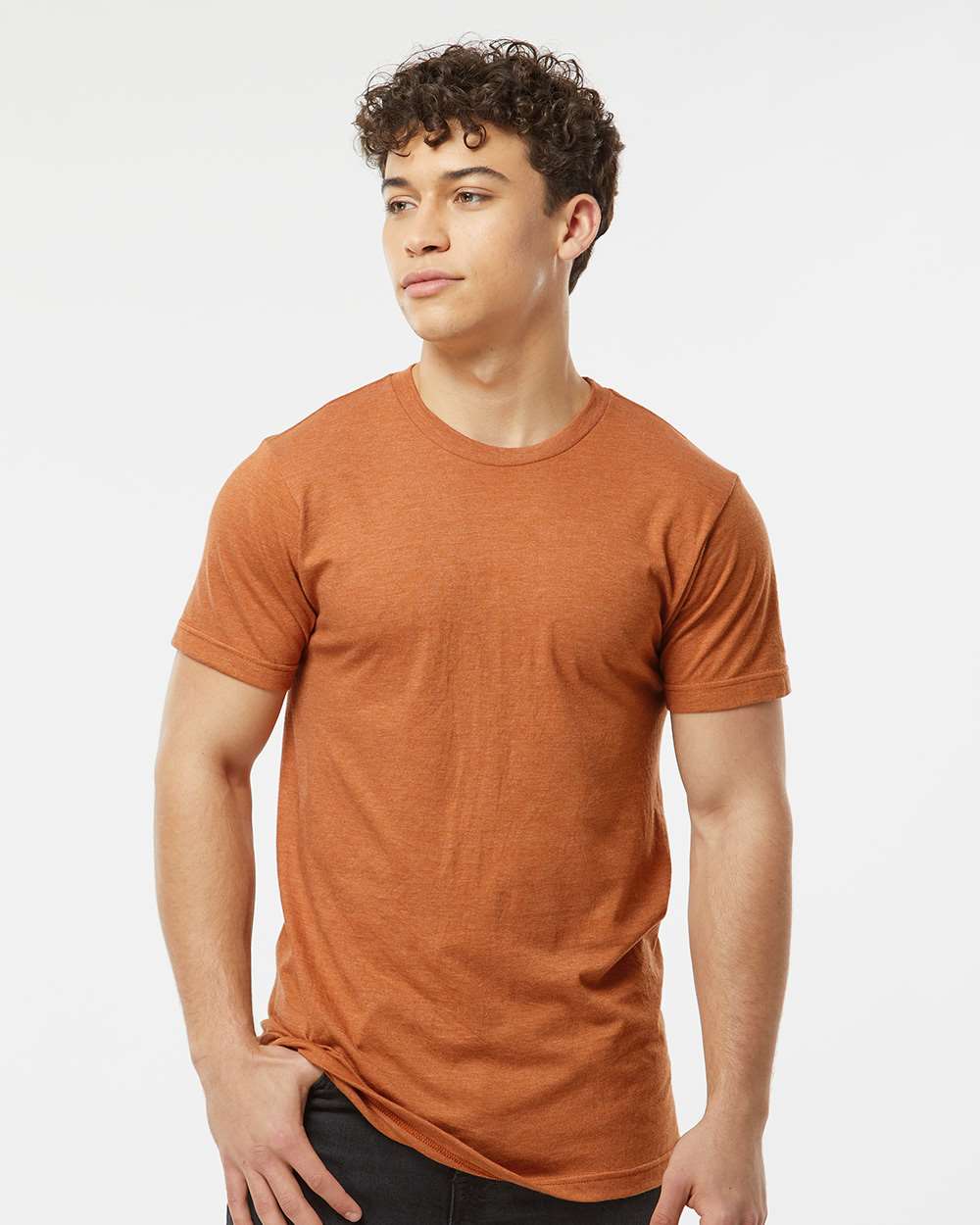 Unisex Fine Jersey T-Shirt - 202 - Heather Rust