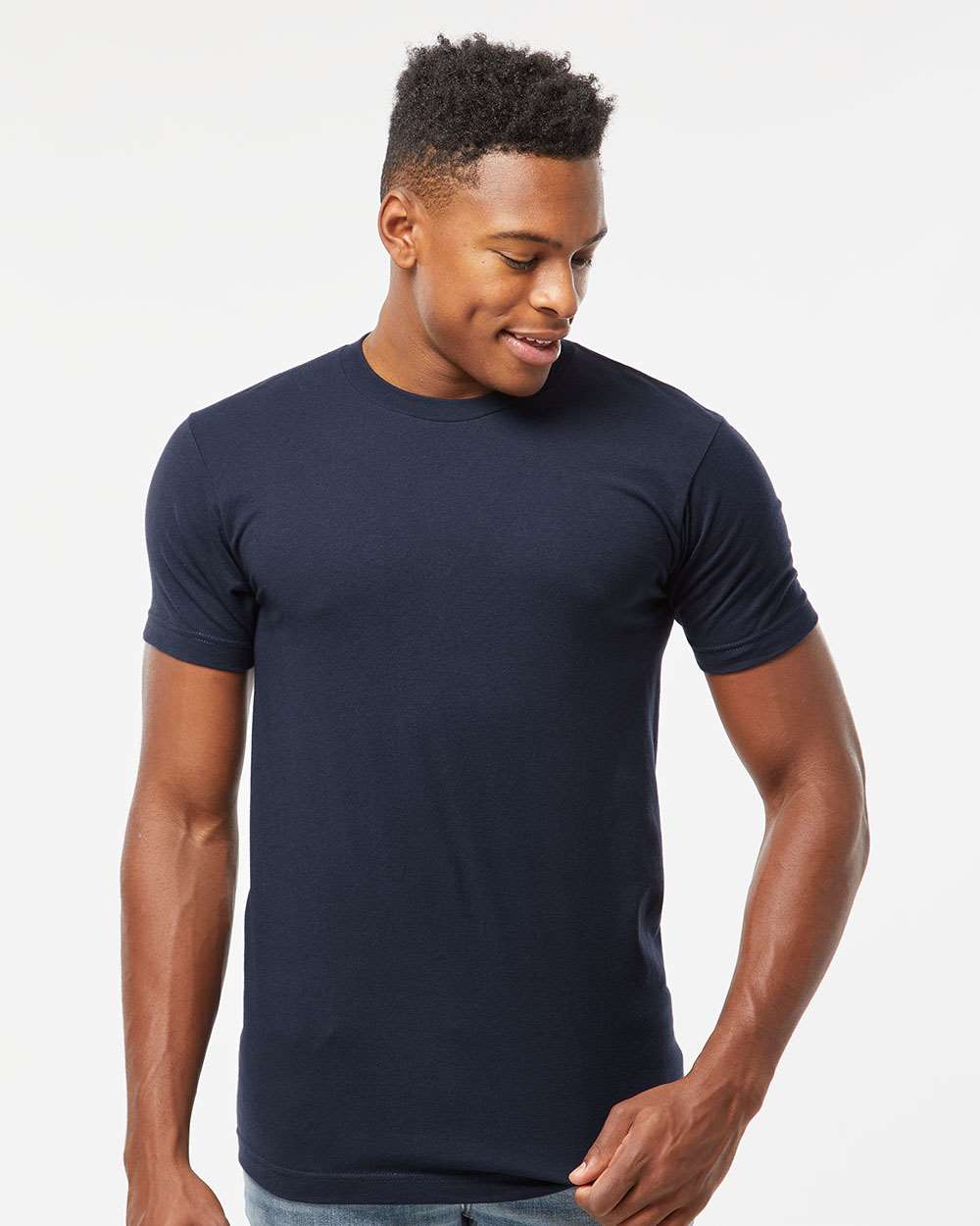 Unisex Fine Jersey T-Shirt - 202 - Navy