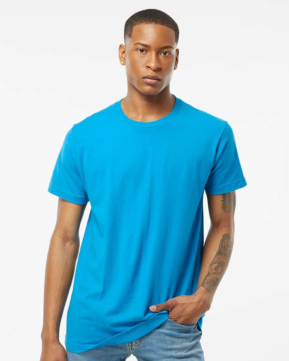 Unisex Fine Jersey T-Shirt - 202 - Turquoise