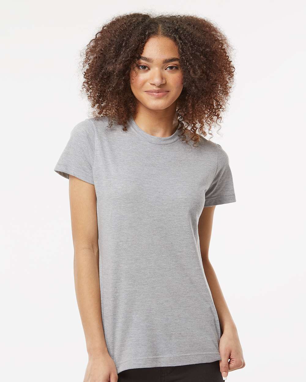 Tultex 216 Women's Fine Jersey Classic Fit T-Shirt - Heather Grey