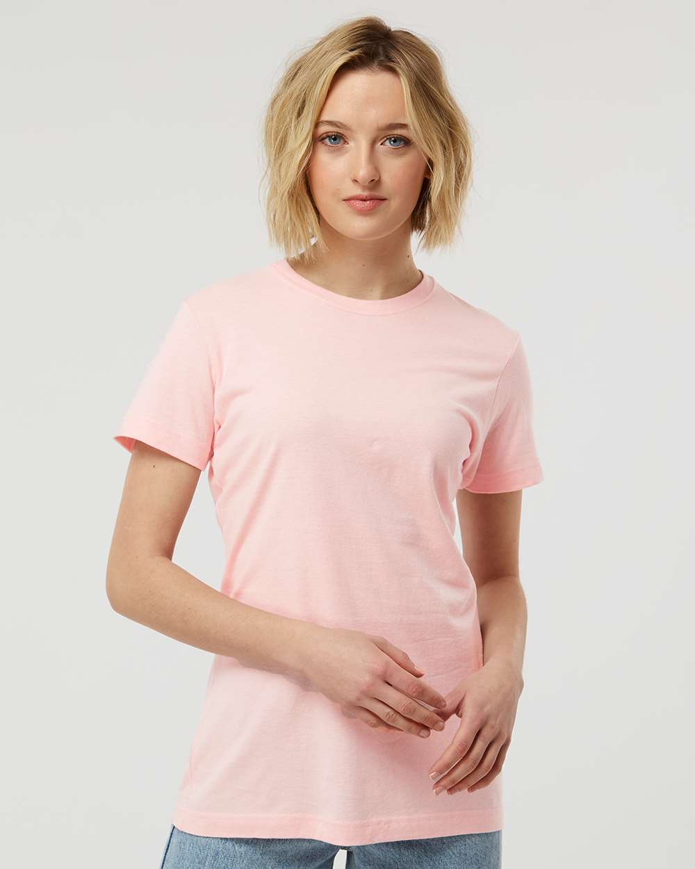 Tultex 216 Women's Fine Jersey Classic Fit T-Shirt - Pink