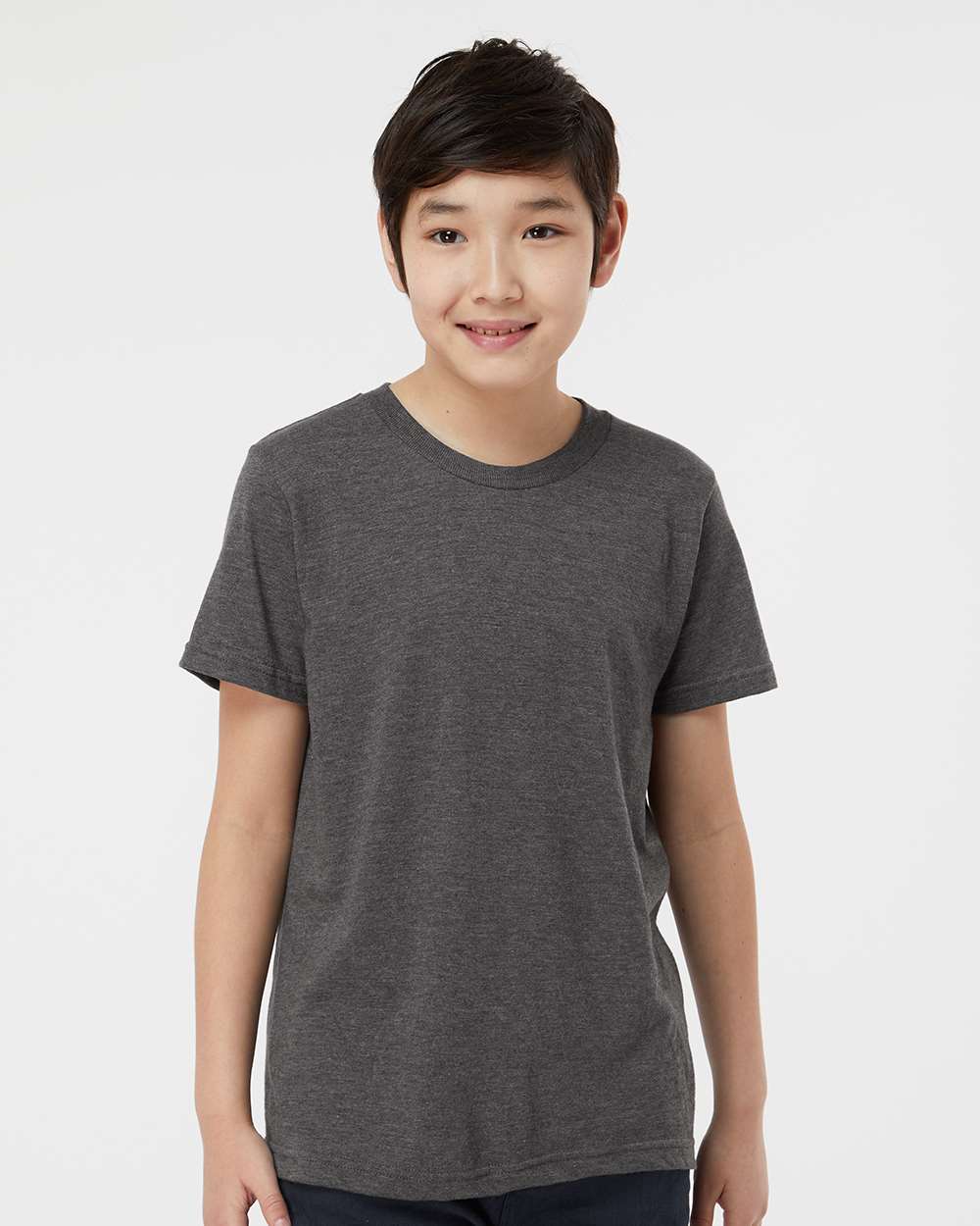 Tultex 235 Youth Fine Jersey T-Shirt - Heather Charcoal