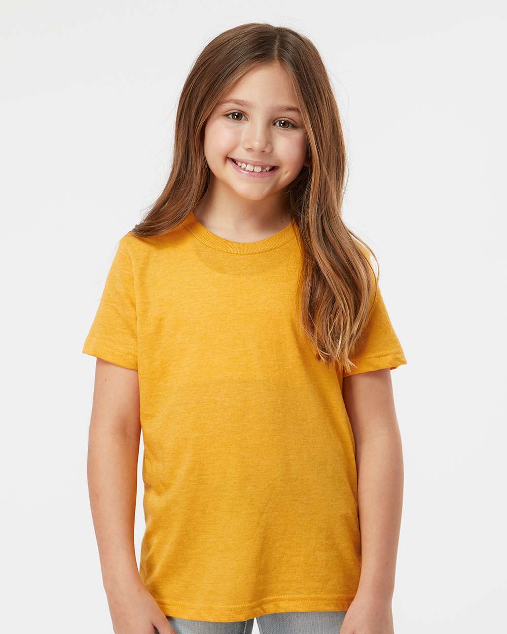 Tultex 235 Youth Fine Jersey T-Shirt - Heather Mellow Yellow