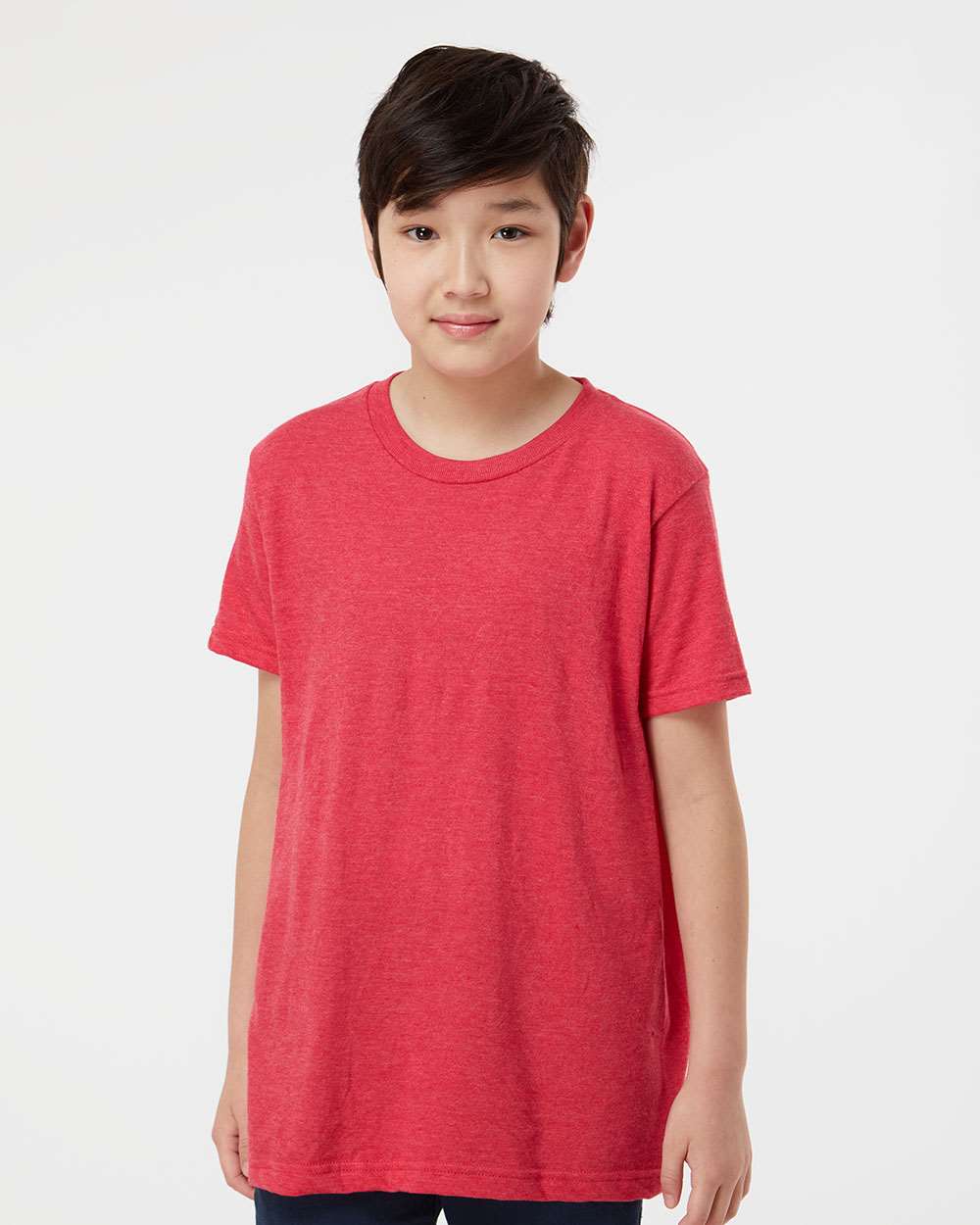Tultex 235 Youth Fine Jersey T-Shirt - Heather Red