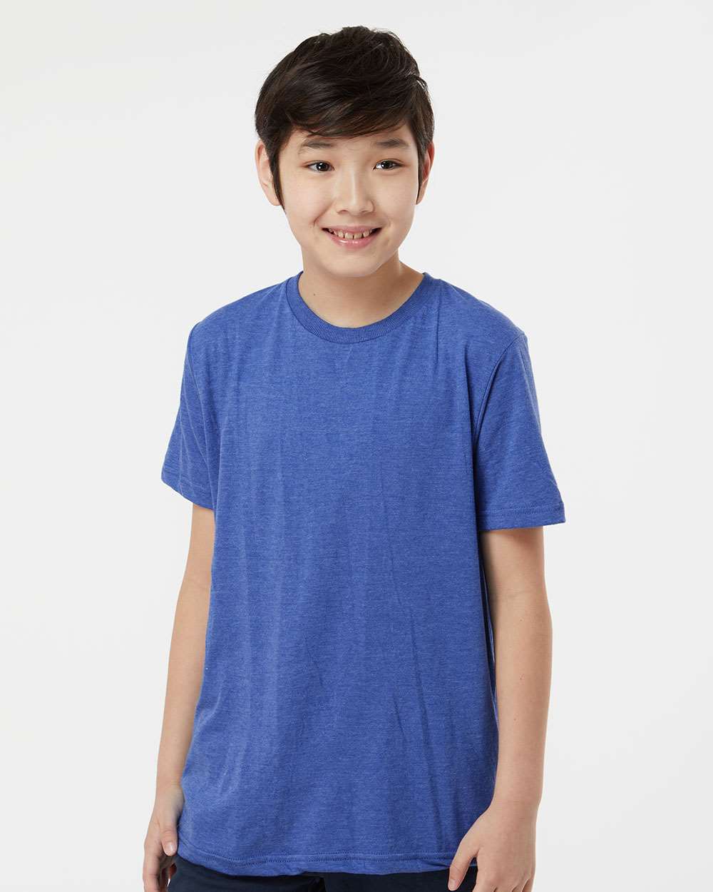 Tultex 235 Youth Fine Jersey T-Shirt - Heather Royal