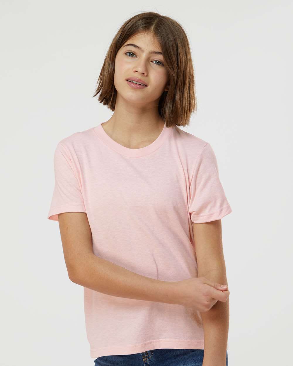 Tultex 235 Youth Fine Jersey T-Shirt - Pink
