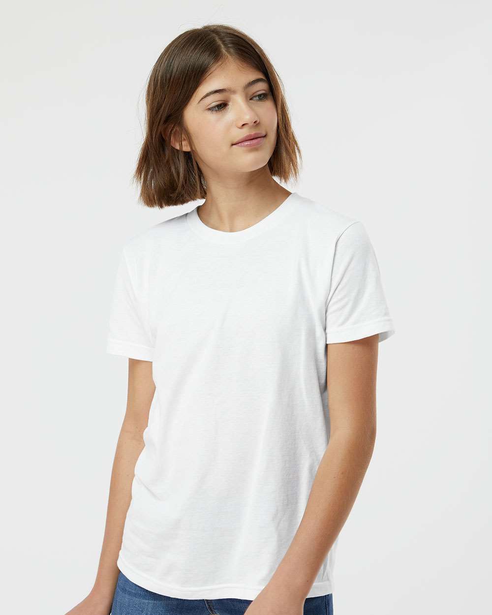 Tultex 235 Youth Fine Jersey T-Shirt - White