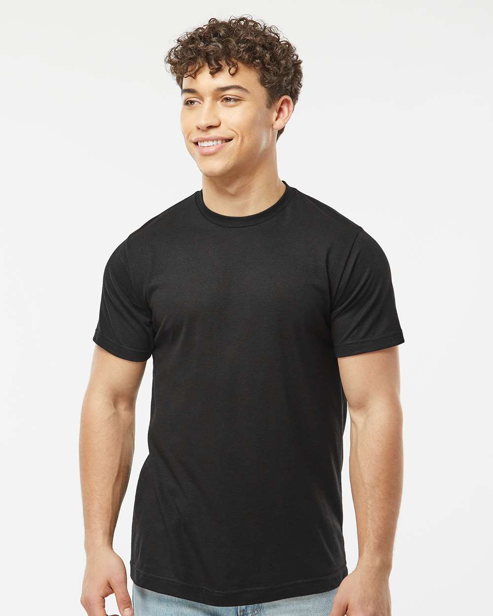 Tultex 241 Unisex Poly-Rich T-Shirt - Black