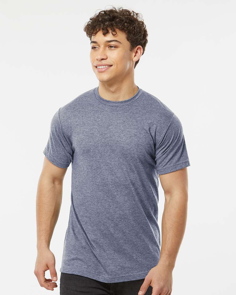 Tultex 241 Unisex Poly-Rich T-Shirt - Heather Denim