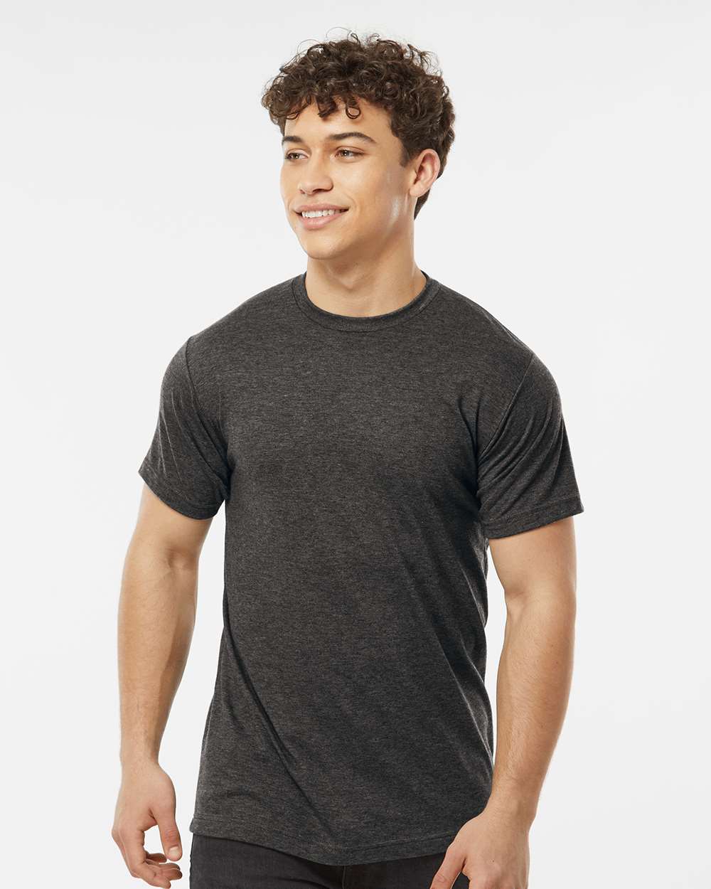 Tultex 241 Unisex Poly-Rich T-Shirt - Heather Graphite