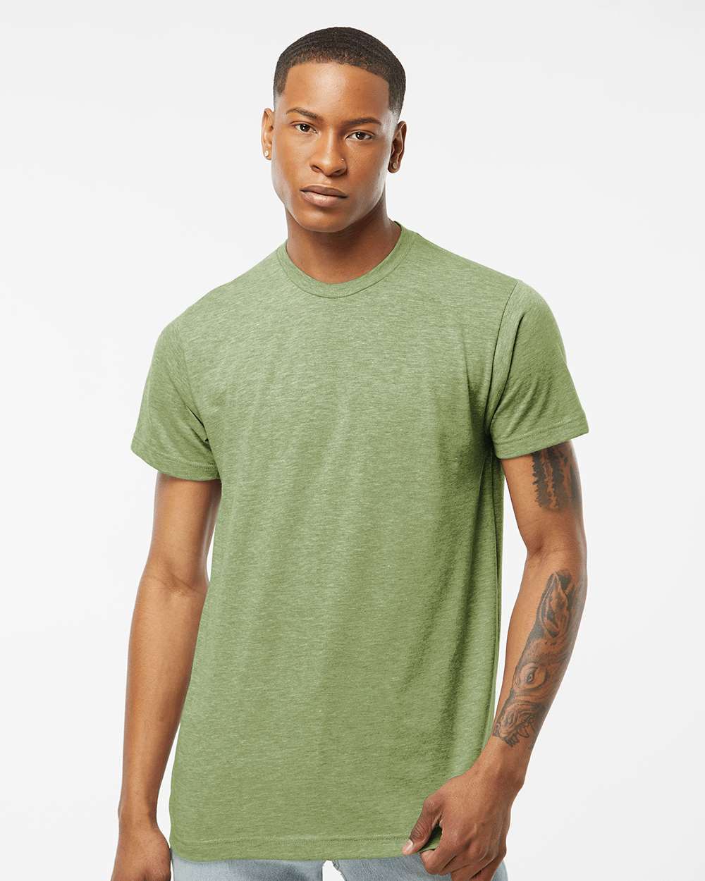 Tultex 241 Unisex Poly-Rich T-Shirt - Heather Green