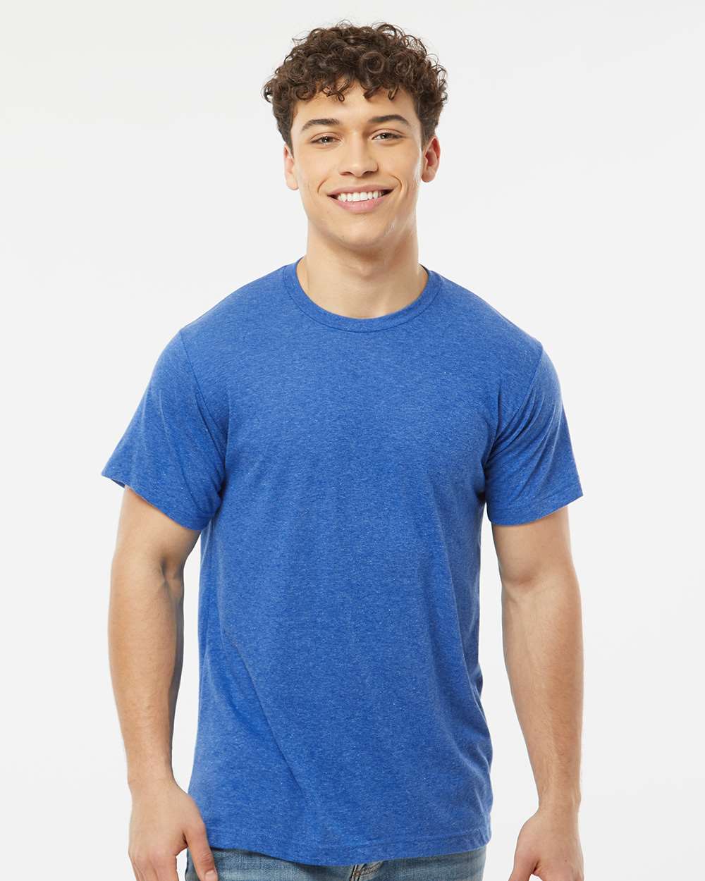 Tultex 241 Unisex Poly-Rich T-Shirt - Heather Royal