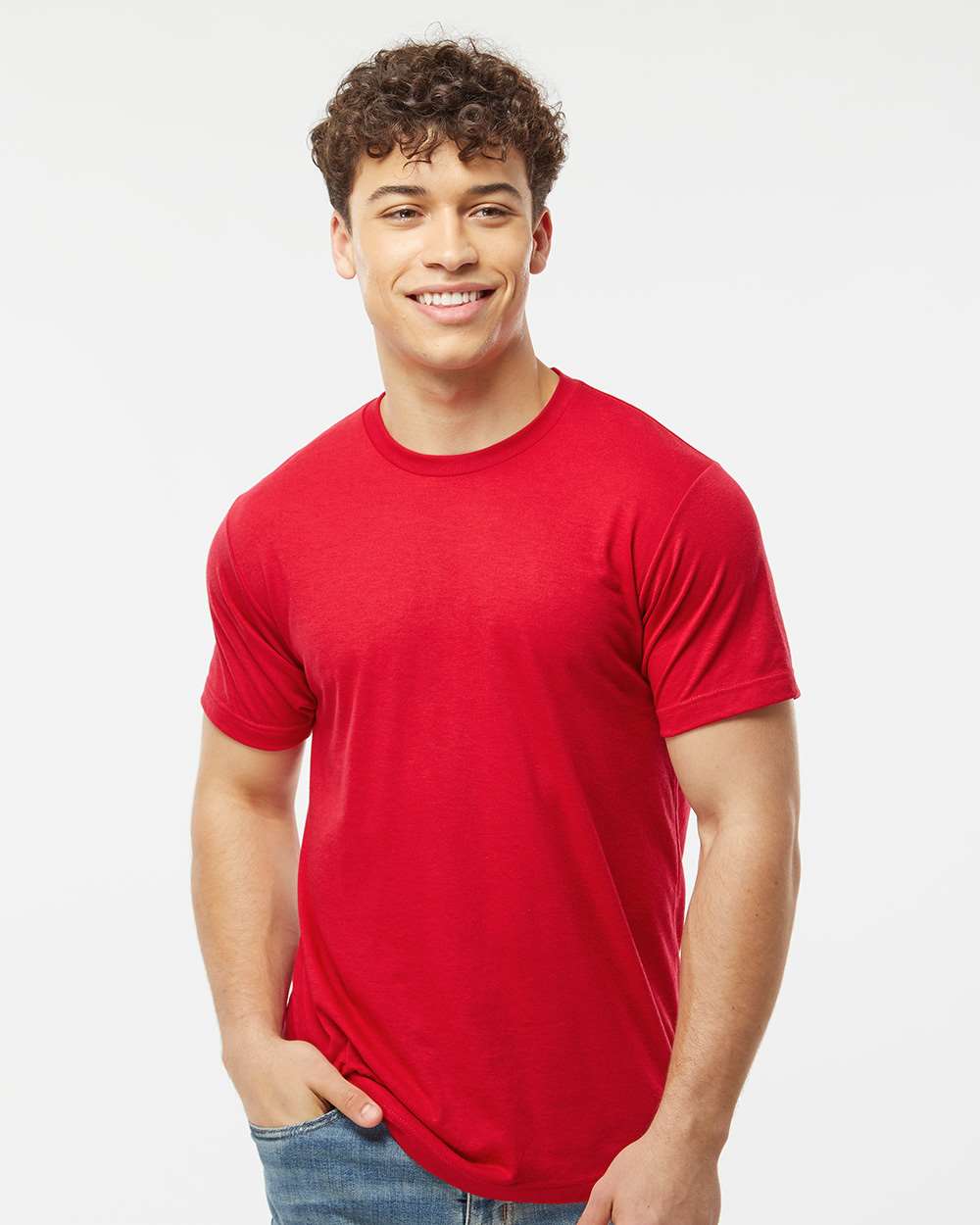 Tultex 241 Unisex Poly-Rich T-Shirt - Red