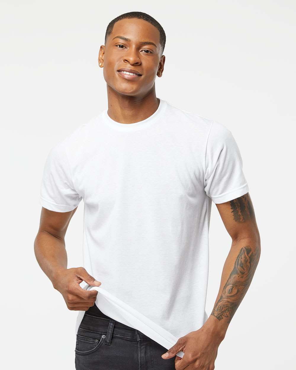 Tultex 241 Unisex Poly-Rich T-Shirt - White