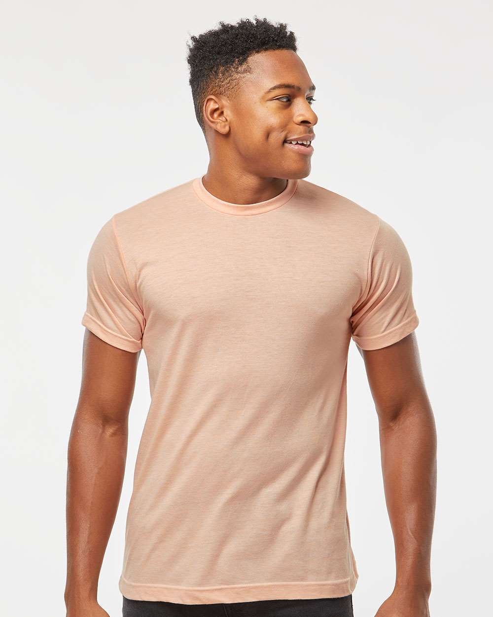 Tultex 241 Unisex Poly-Rich T-Shirt - Heather Peach