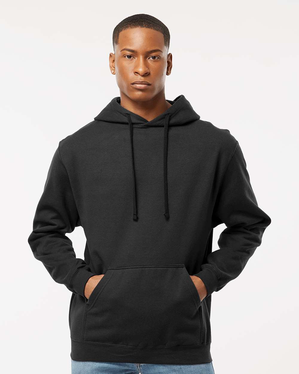 Tultex 320 Unisex Fleece Hooded Sweatshirt - Black