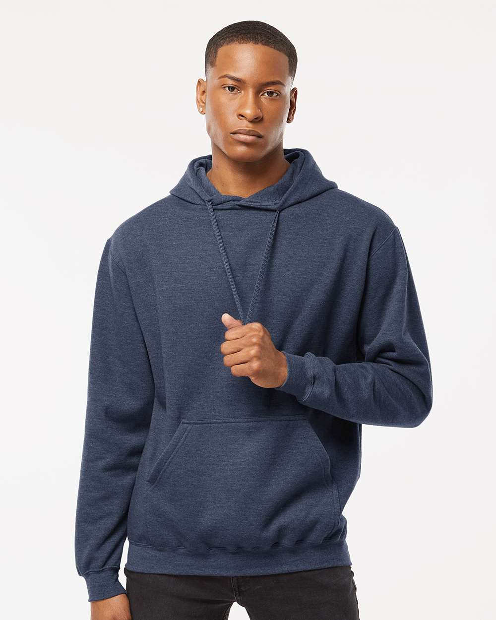 Tultex 320 Unisex Fleece Hooded Sweatshirt - Heather Denim
