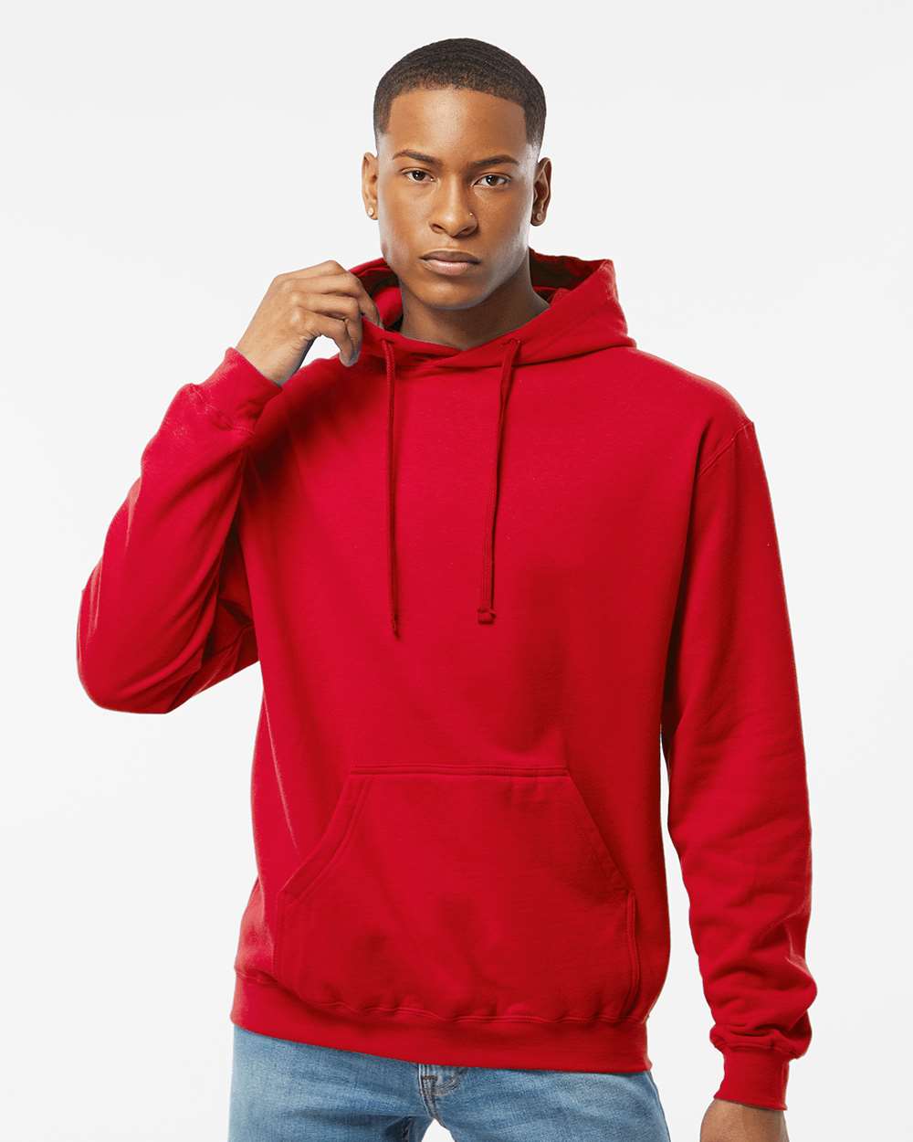 Tultex 320 Unisex Fleece Hooded Sweatshirt - Red