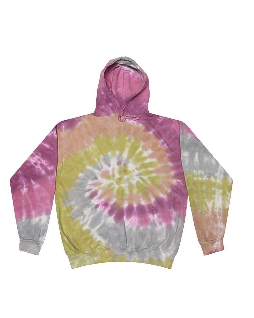 Colortone 8777 Unisex Tie-Dyed Hooded Sweatshirt - Desert Rose