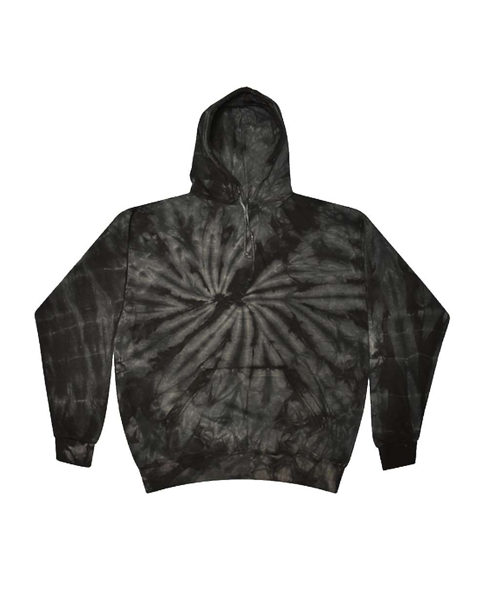 Colortone 8777 Unisex Tie-Dyed Hooded Sweatshirt - Spider Black
