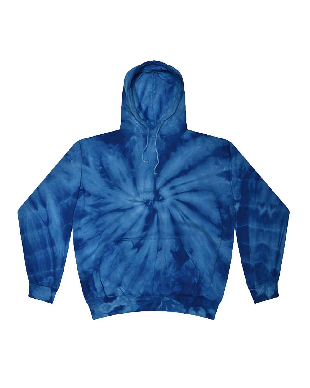 Colortone 8777 Unisex Tie-Dyed Hooded Sweatshirt - Spider Royal