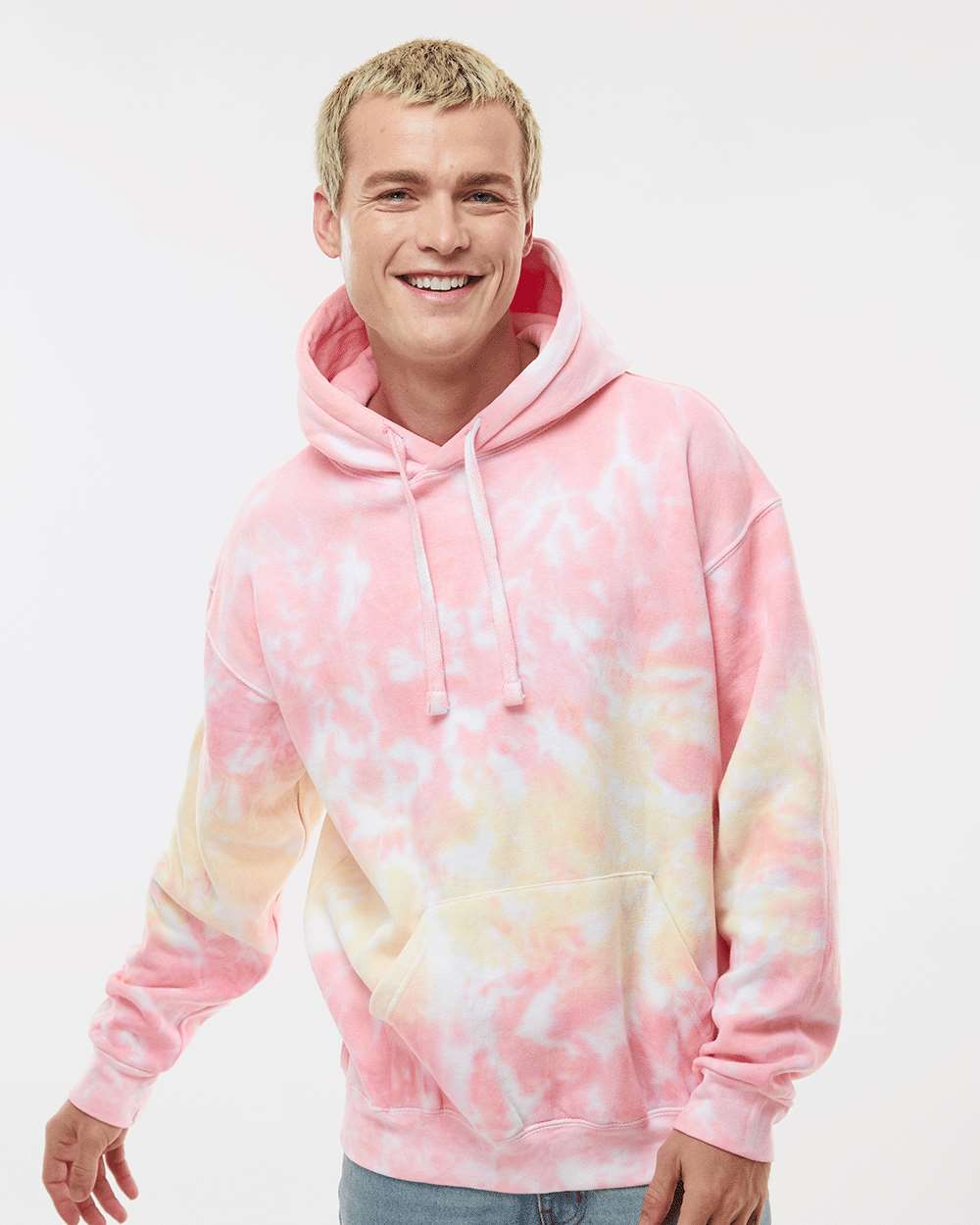 Colortone 8777 Unisex Tie-Dyed Hooded Sweatshirt - Funnel Cake