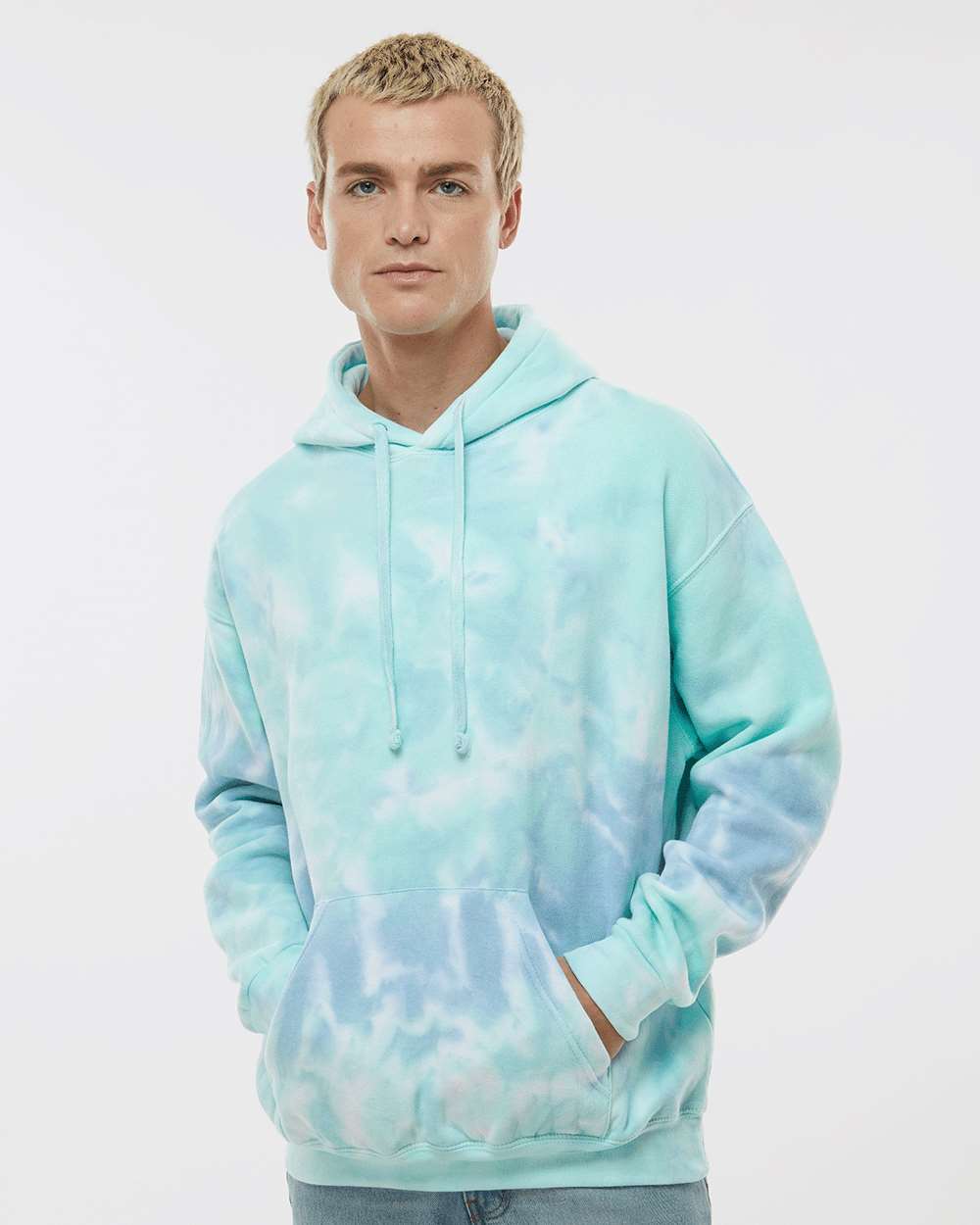 Colortone 8777 Unisex Tie-Dyed Hooded Sweatshirt - Slushy