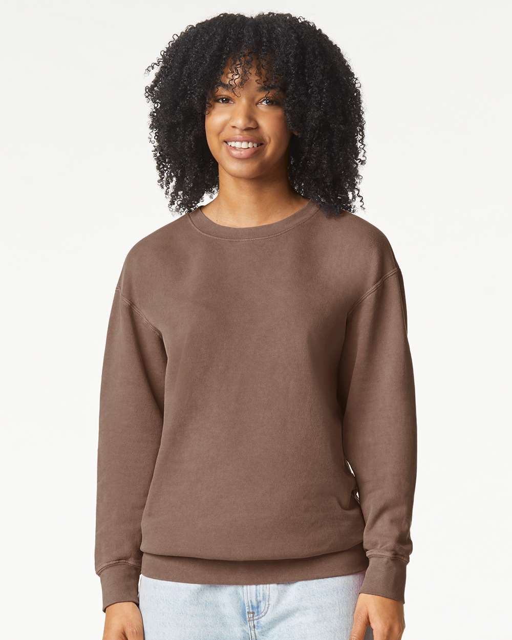 Comfort Colors 1466 Unisex Garment-Dyed Lightweight Crewneck Sweatshirt - Espresso