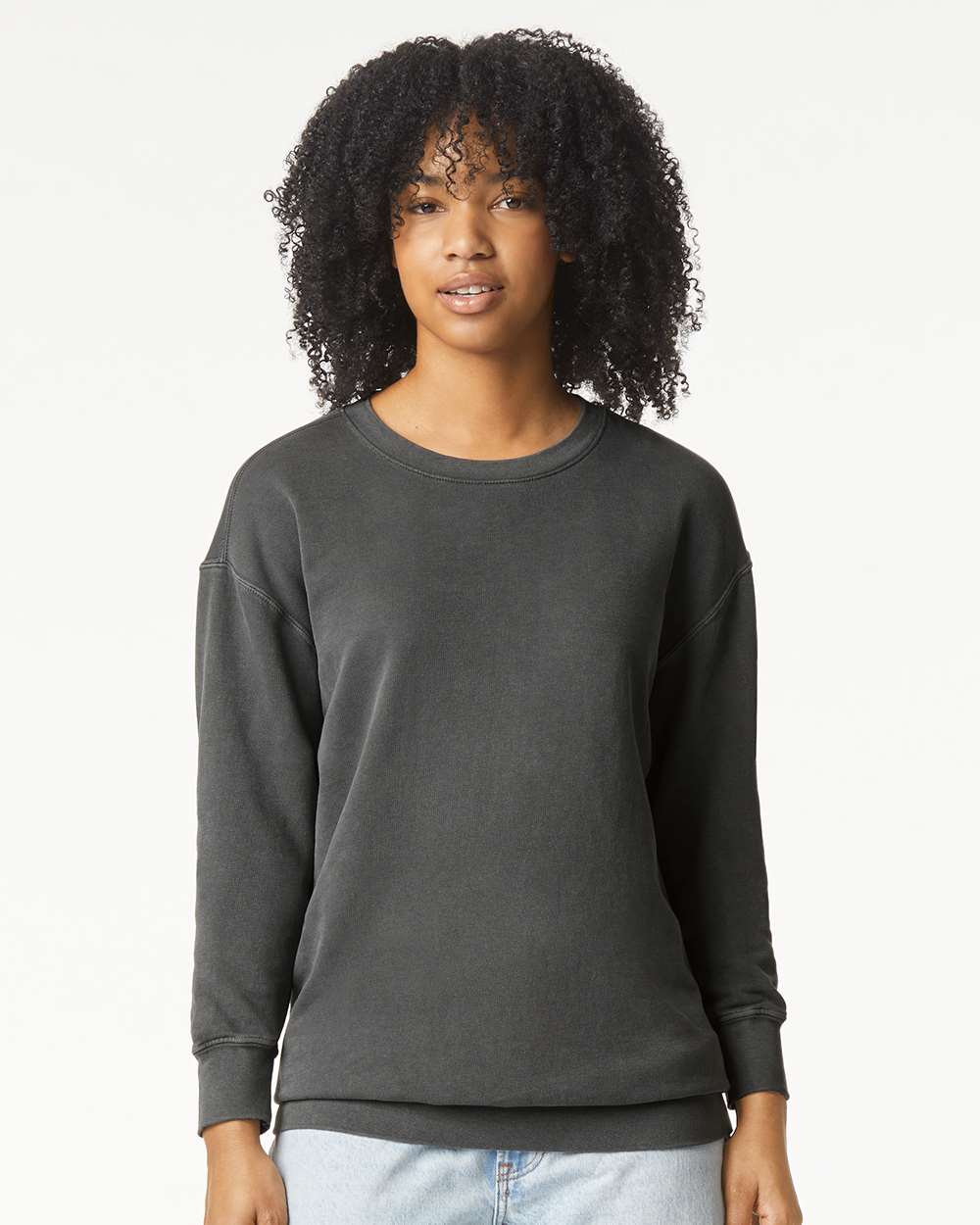 Comfort Colors 1466 Unisex Garment-Dyed Lightweight Crewneck Sweatshirt - Pepper