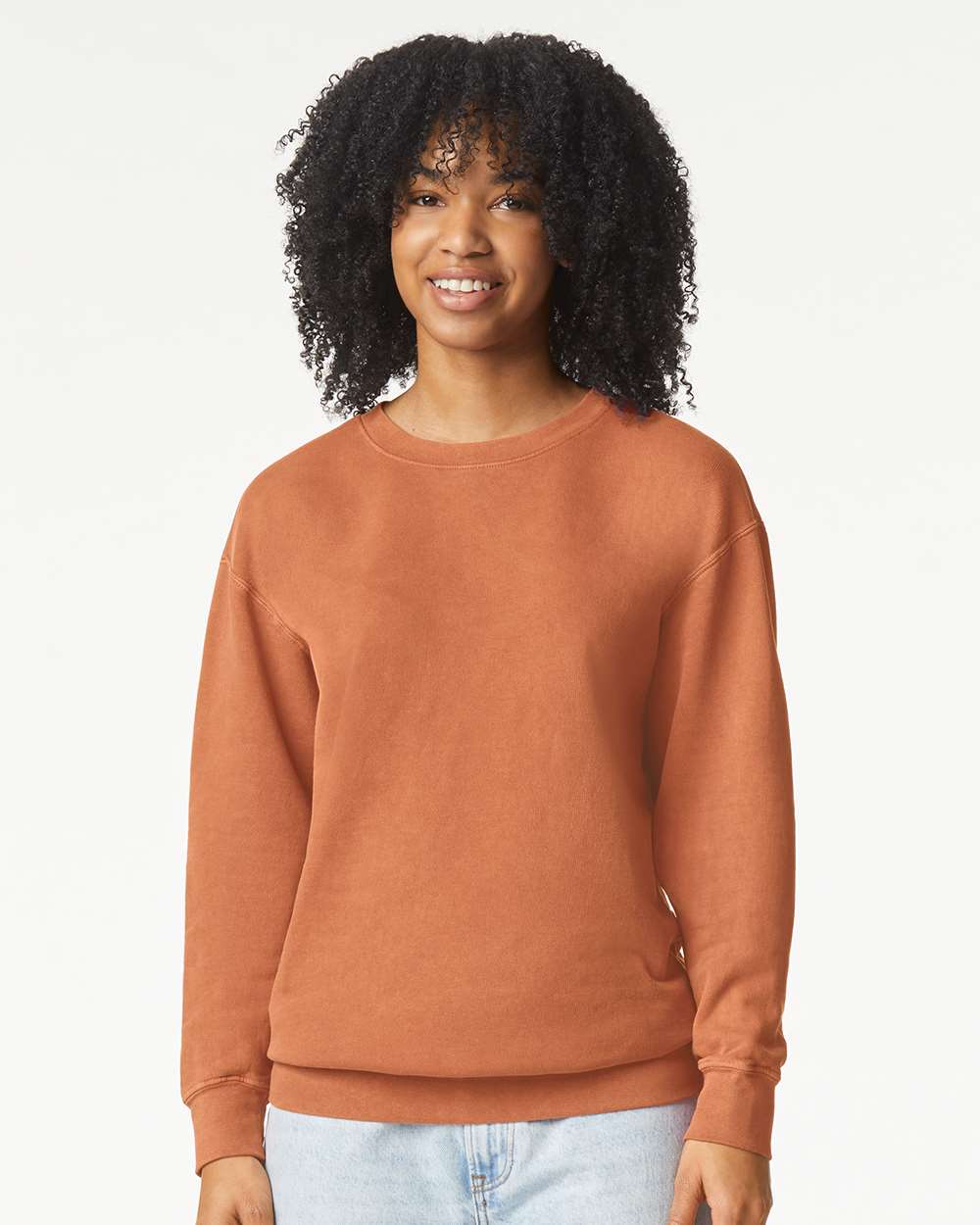 Comfort Colors 1466 Unisex Garment-Dyed Lightweight Crewneck Sweatshirt - Yam