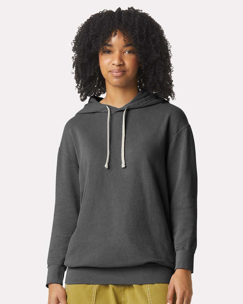 Comfort Colors 1467 Unisex Garment-Dyed Lightweight Hooded Sweatshirt - Pepper