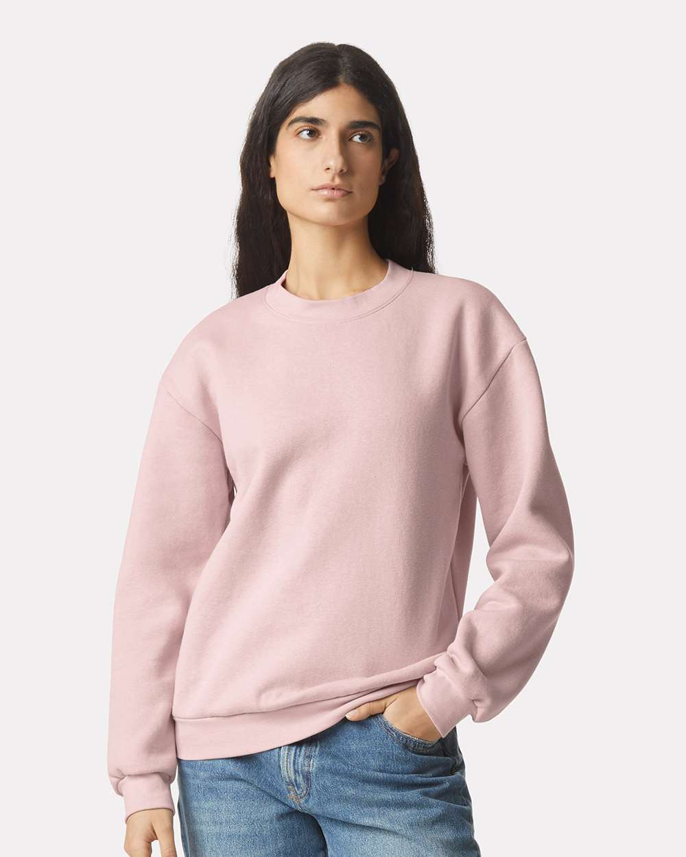 American Apparel RF496 Unisex ReFlex Fleece Crewneck Sweatshirt - Blush