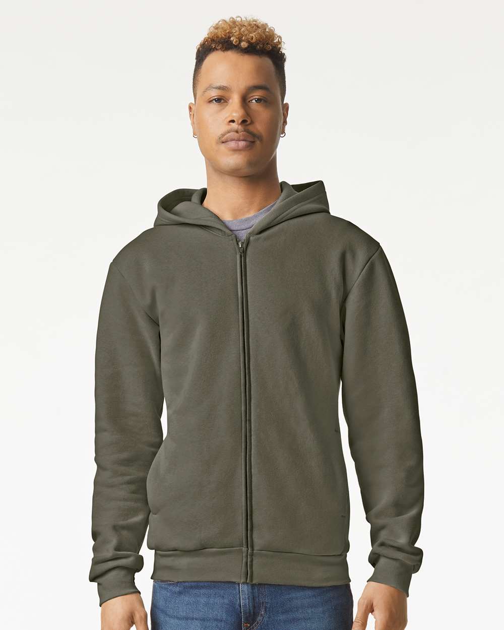 American Apparel RF497 Unisex ReFlex Fleece Full-Zip Hoodie Sweatshirt - Lieutenant