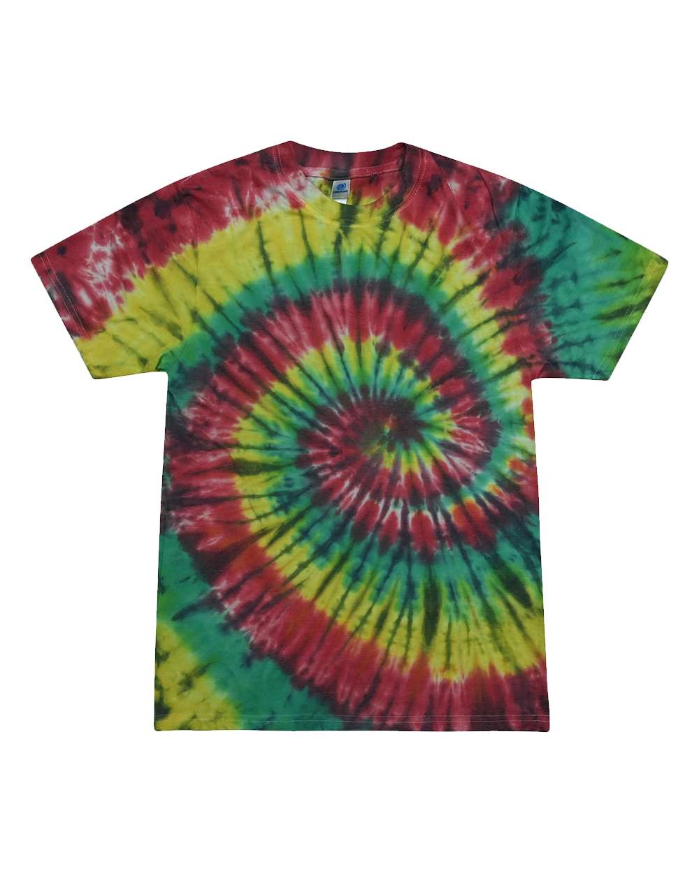 Unisex Festival Tie-Dyed Burnout T-Shirt - 1090 - Rasta
