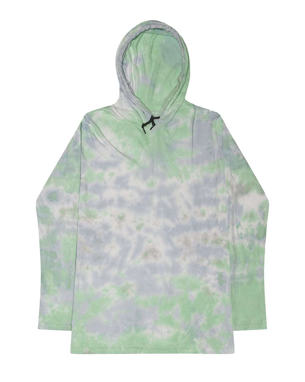 Colortone 2777 Unisex Tie-Dyed Hooded Long Sleeve T-Shirt - Slushy