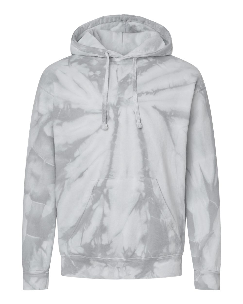 Colortone 8777 Unisex Tie-Dyed Hooded Sweatshirt - Spider Silver