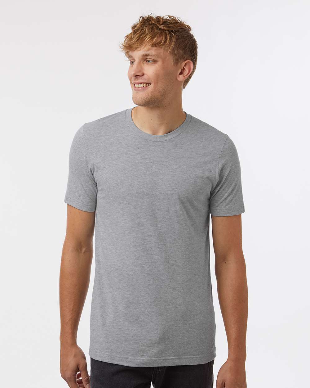 Tultex 602CVC Unisex Combed CVC T-Shirt - Heather Grey