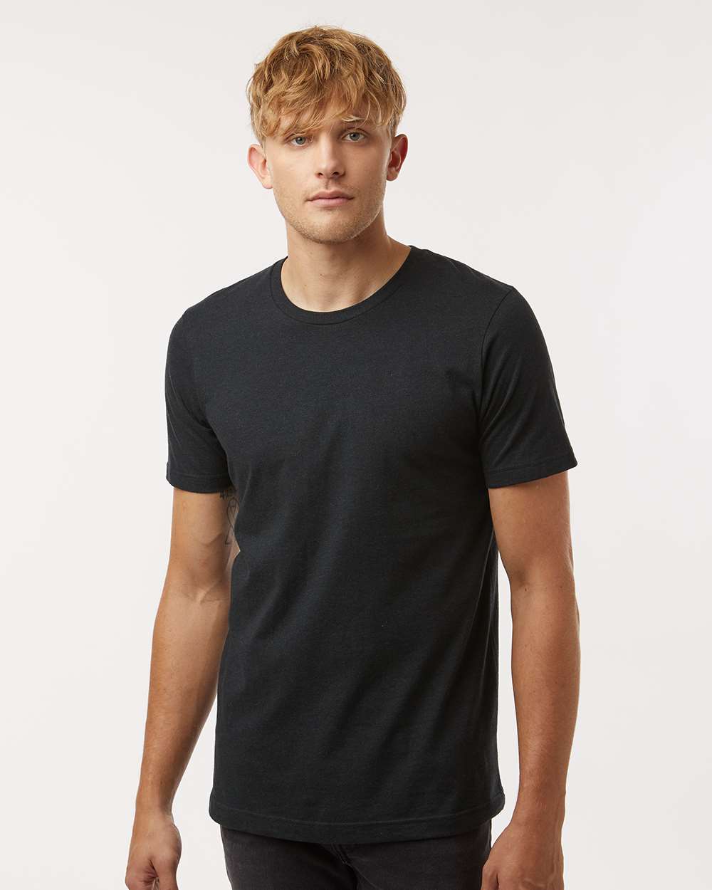 Tultex 602CVC Unisex Combed CVC T-Shirt - Heather Black